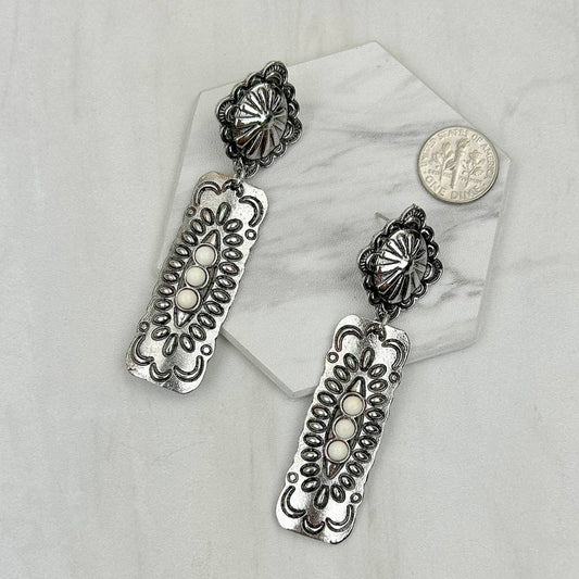 Silver with blue turquoise stone Earrings