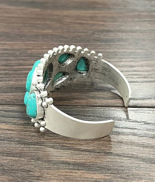 Abstract Turquoise Cuff