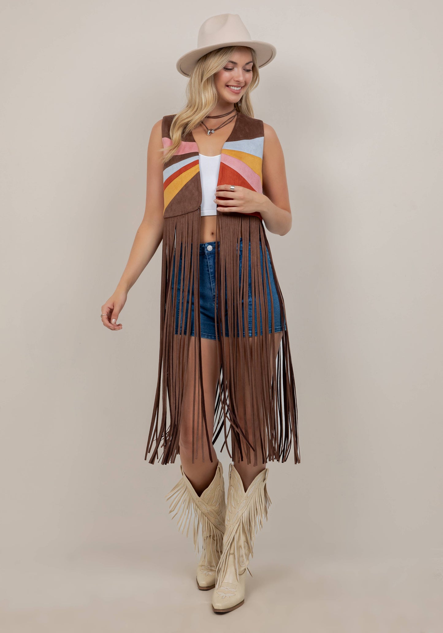 Sunshine Fringe Vest