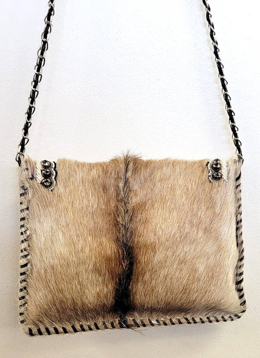 Bohemian Hairon Leather Clutch