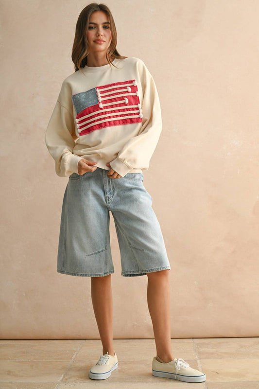 Flag Patch Sweatshirt