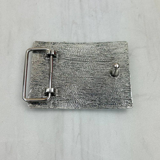 Silver with Green Turquoise Stone Rectangle Buckle