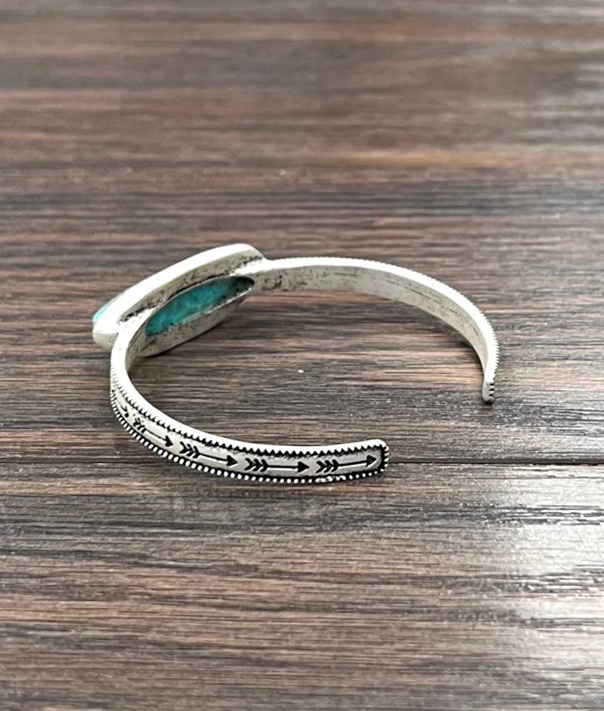 One Stone Turquoise Cuff