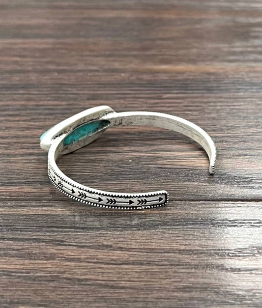 One Stone Turquoise Cuff
