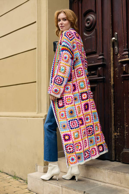 Sunspell Granny Square Crochet Kimono