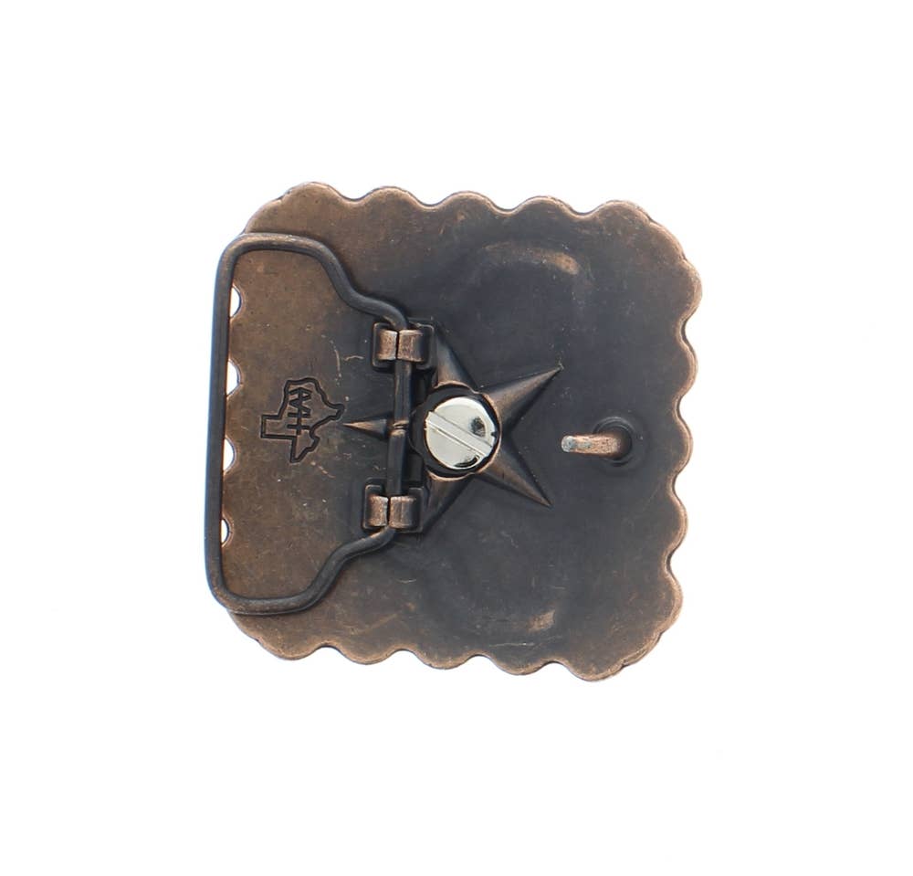 Thunder bird Turquoise Southwestern buckle , 2" x 2"