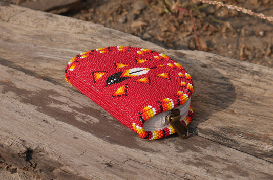 Ember Sunburst Beaded Coin Purse
