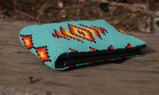 Handmade Beaded Bifold Wallet