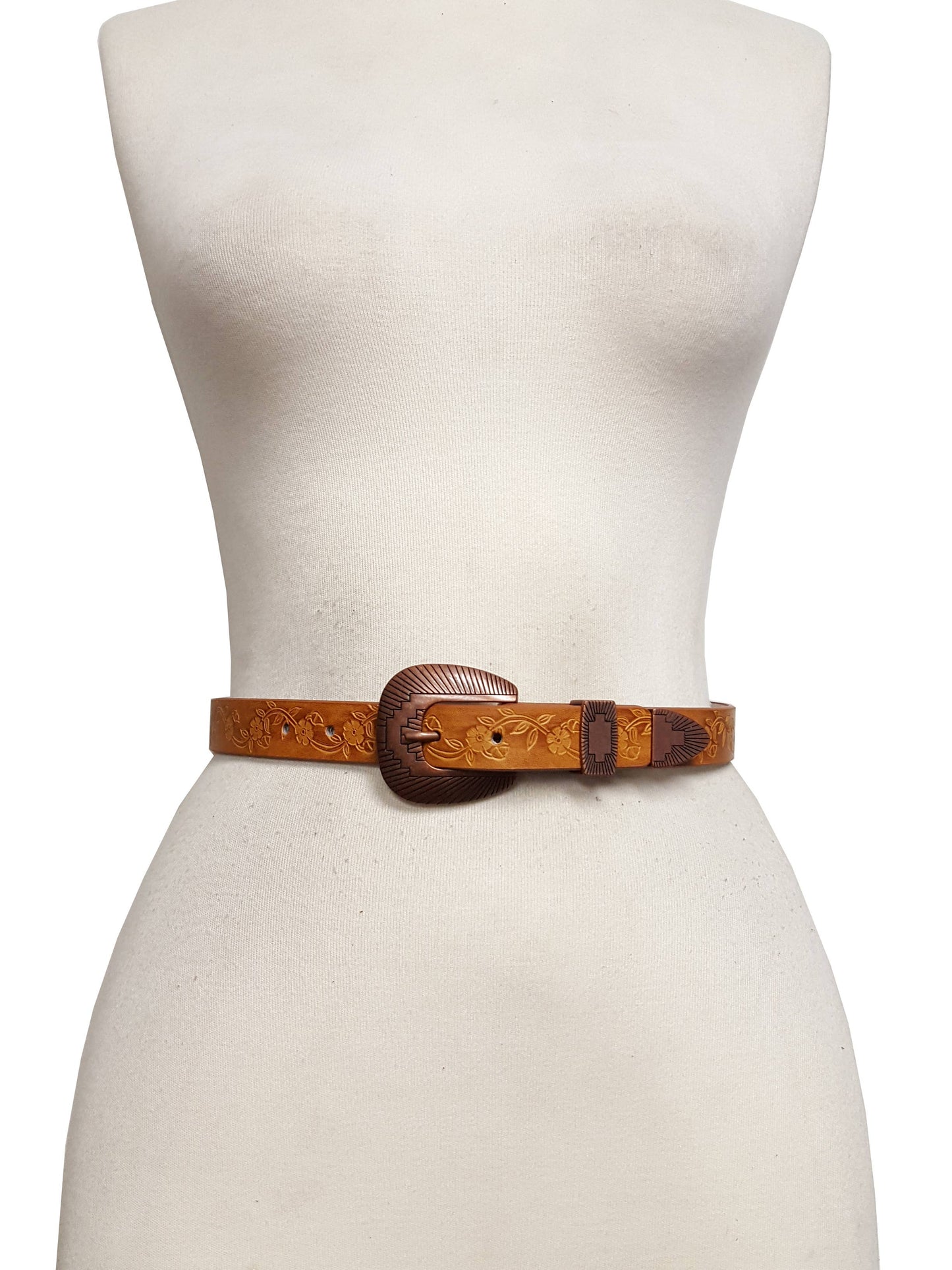 Hand Tooled Belt Copper Buckle