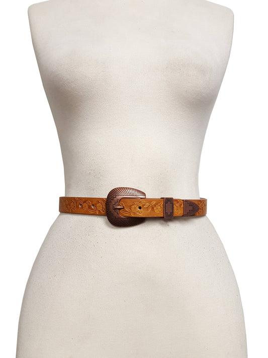 Hand Tooled Belt Copper Buckle