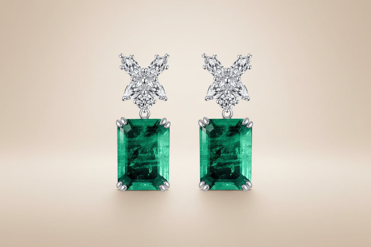 Emerald Regency Drop Earrings
