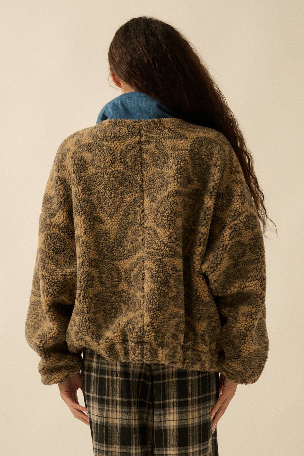 Paisley & Denim Half-Zip Pullover