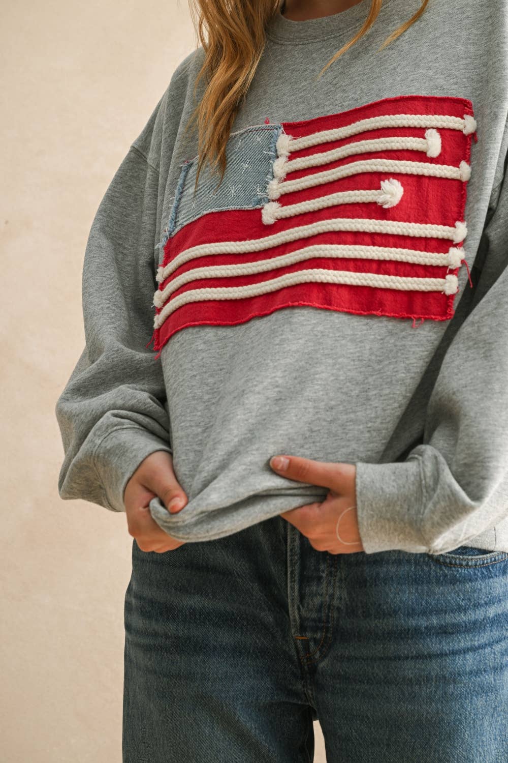 Flag Patch Sweatshirt