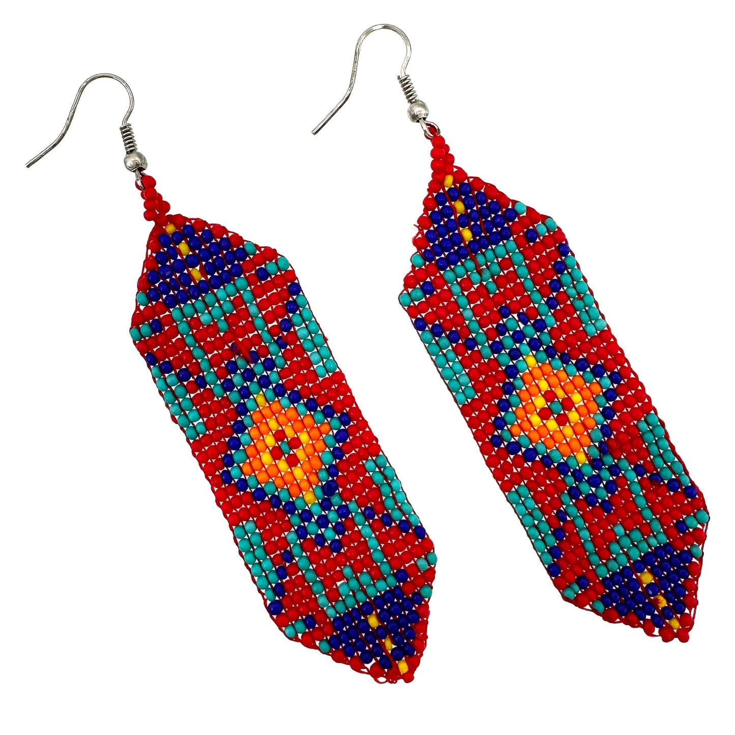 Navajo Tribal Beaded Banner Earrings