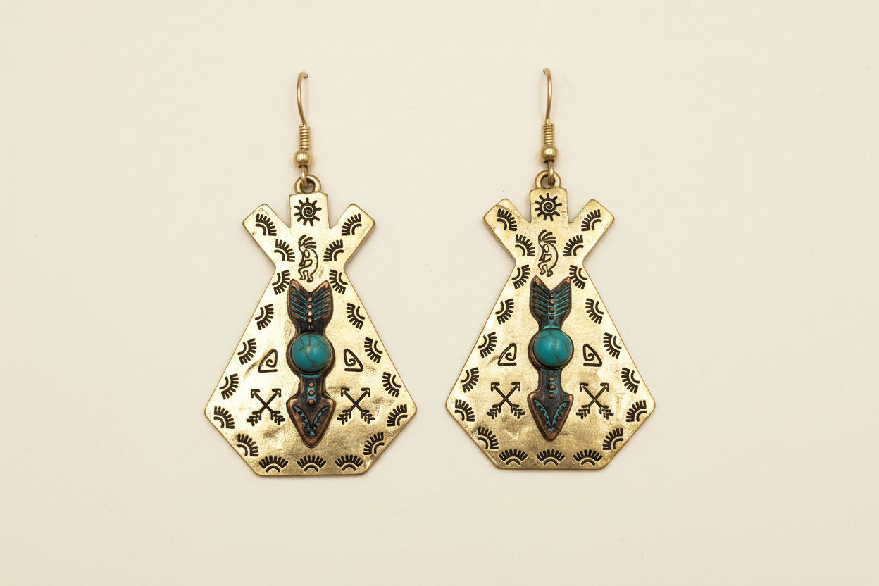 Native American Tepee Earrings