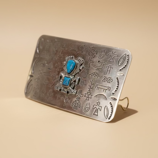 Hand-Engraved Sterling Silver Rodeo Buckle