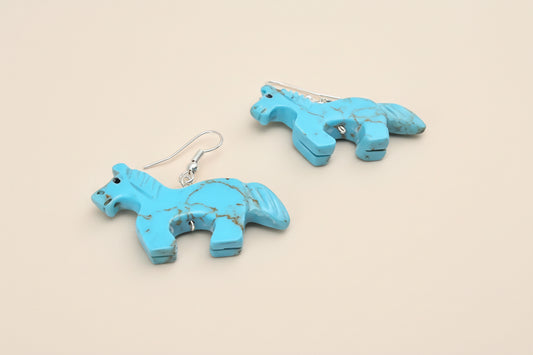 Ben Livingston Navajo Horse Earrings