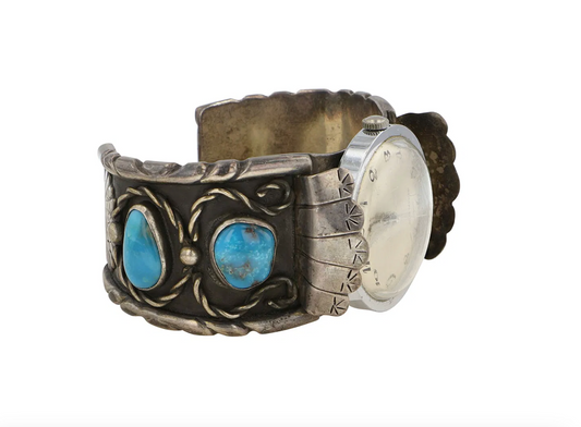 The High Desert Watch Cuff | Vintage Navajo Nevada Turquoise
