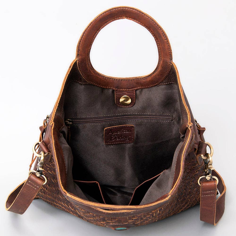 Joyce Handwoven Leather Tote Bag
