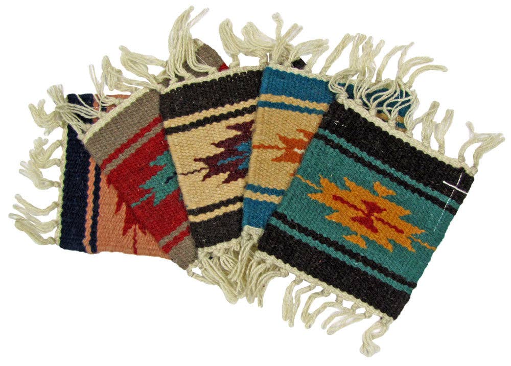 Handwoven Wool Coasters 6x6