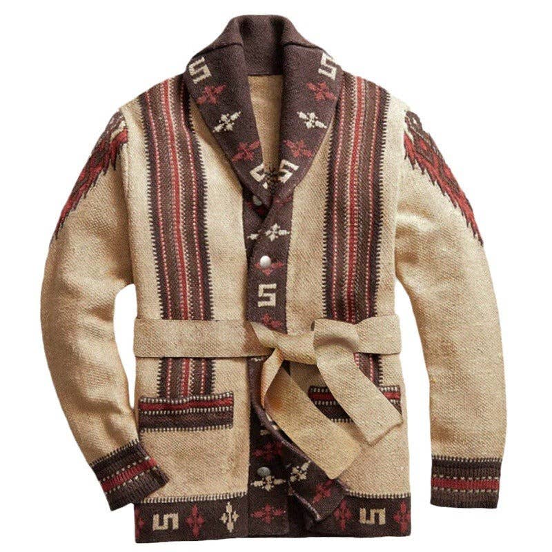 Mens Aztec Cabin Sweater