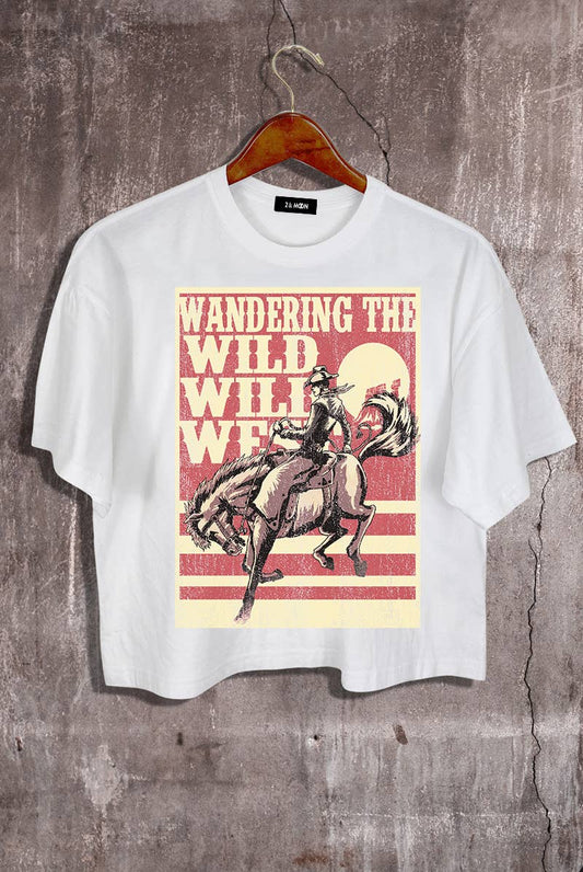 Wondering Wild Wild West Crop Tee