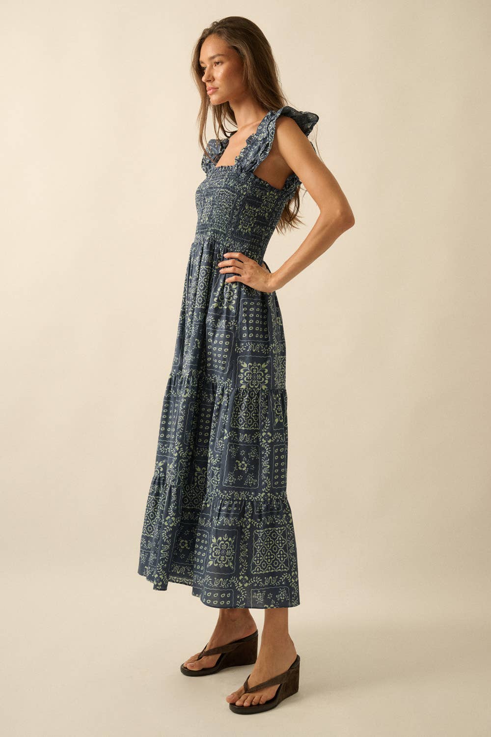 Floral Tiered Ruffle Dress