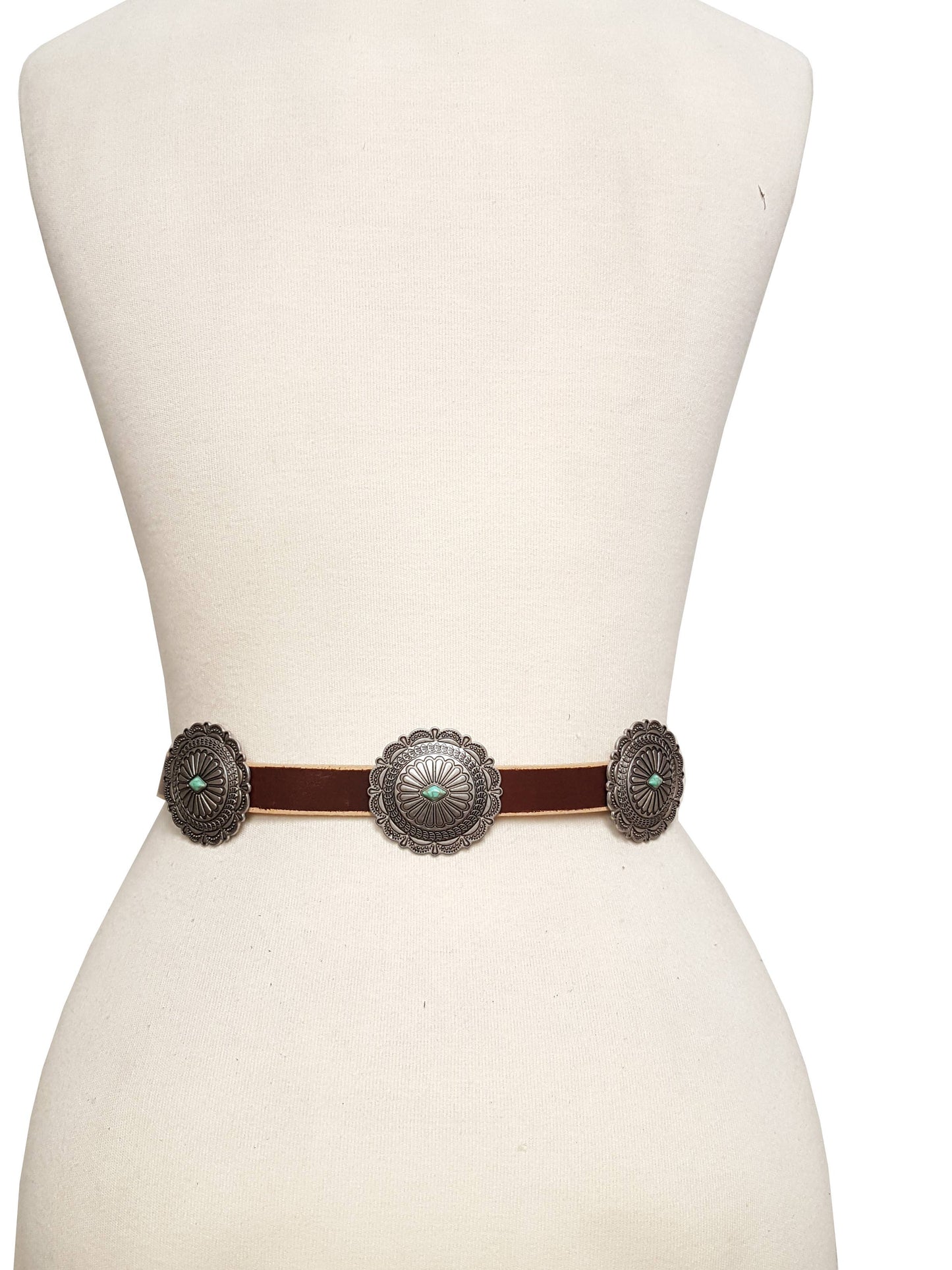 Round Turq Concho Belt