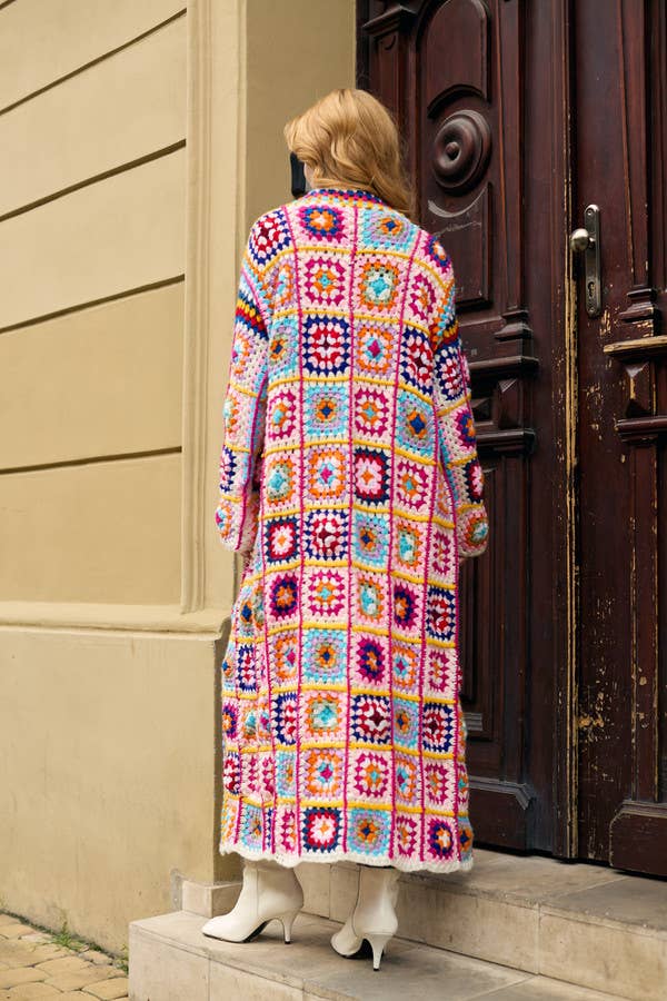Sunspell Granny Square Crochet Kimono