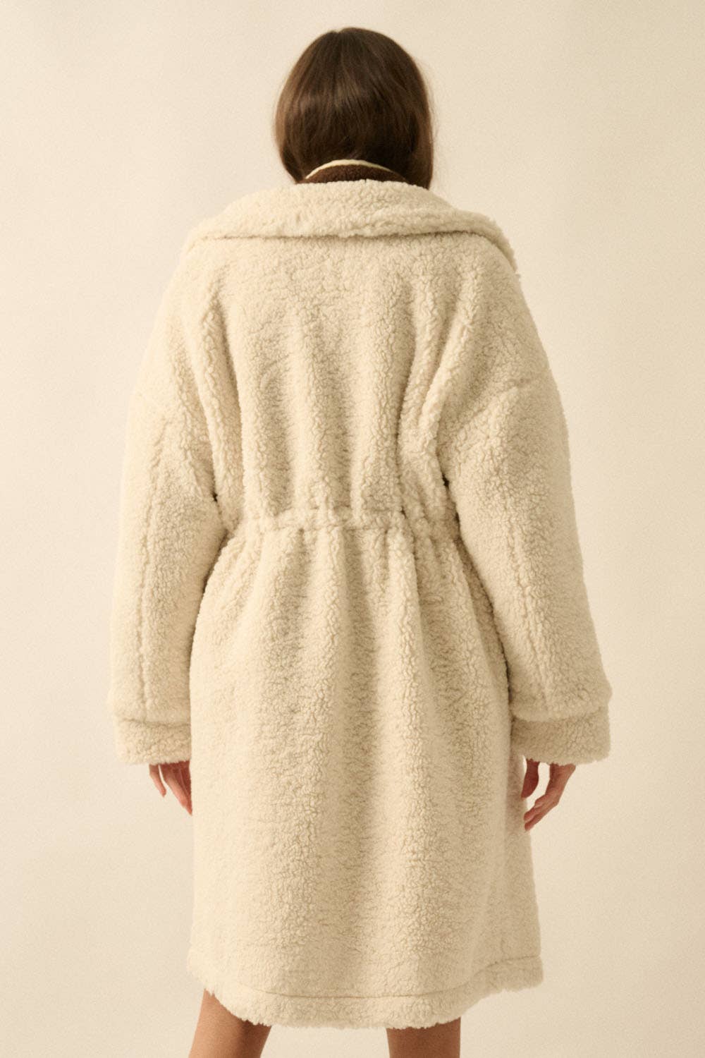 Shearling Drawstring Coat