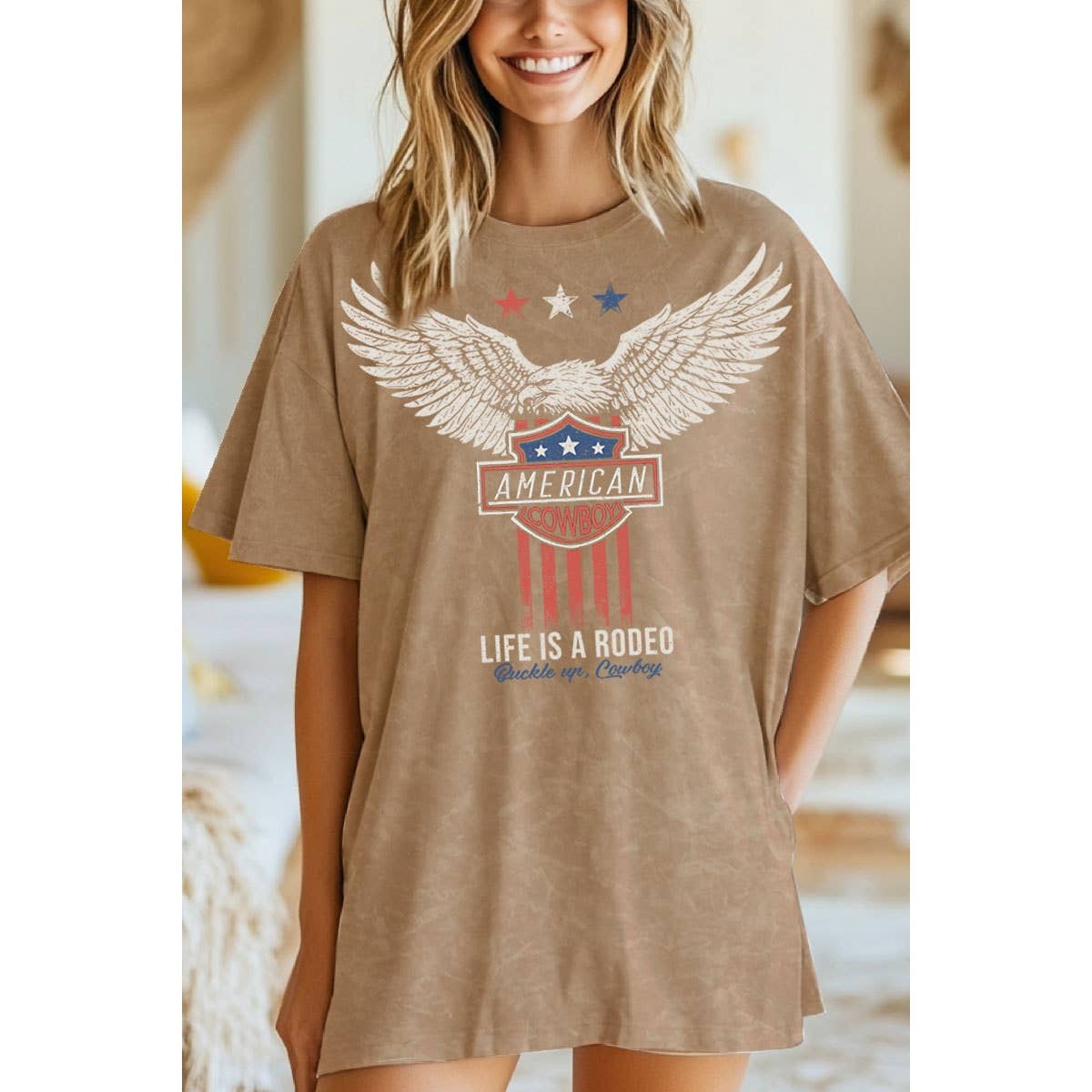 AMERICAN COWBOY Oversized Tee