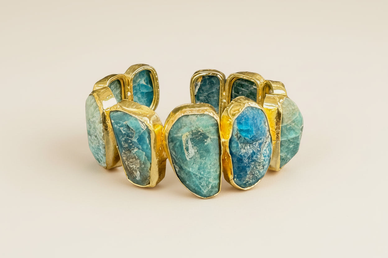 Iris Raw Stone Cuff