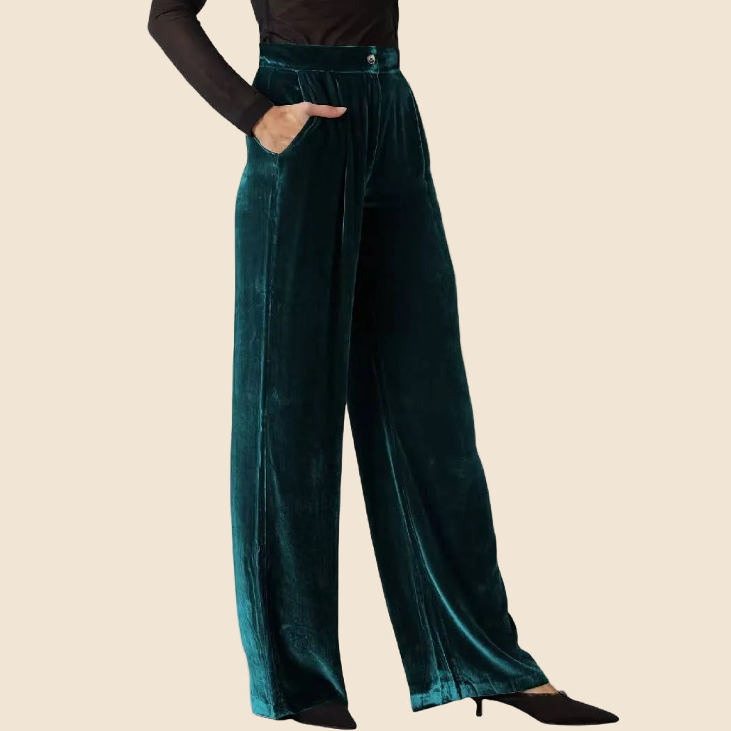 Astor Velvet Wide-Leg Trouser