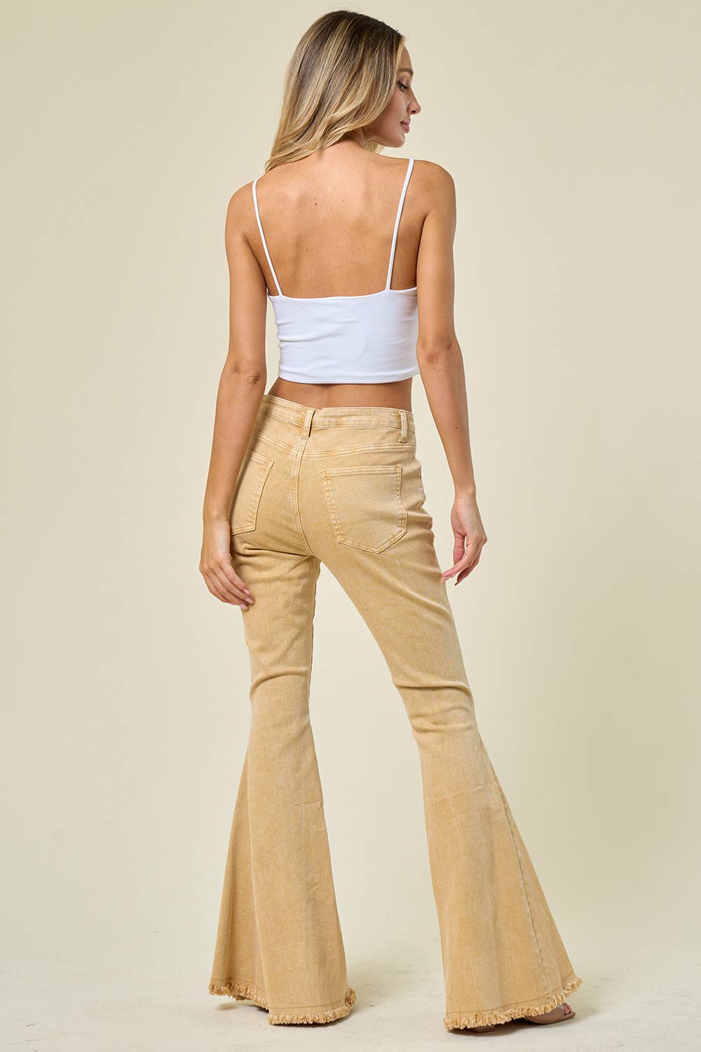 Acid Wash Flare Jeans