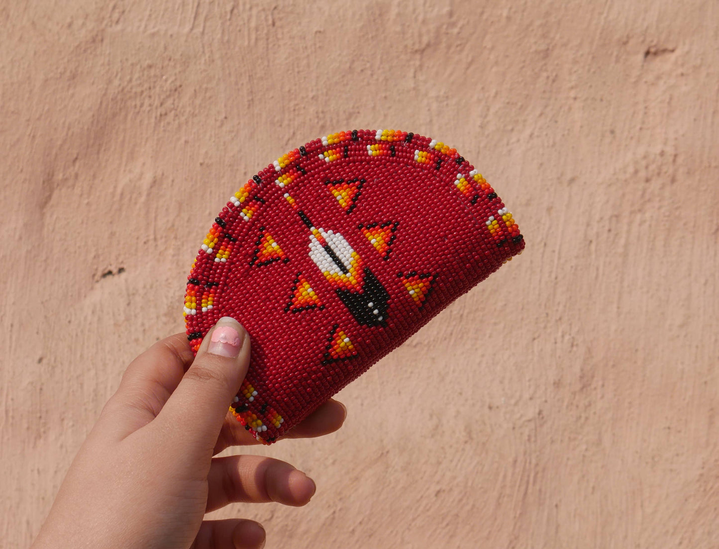 Ember Sunburst Beaded Coin Purse