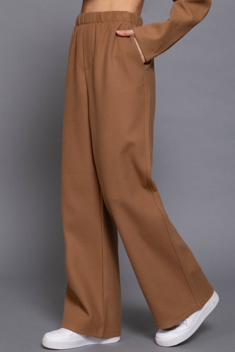 Aspen Soft-Felt Wide Leg Pants