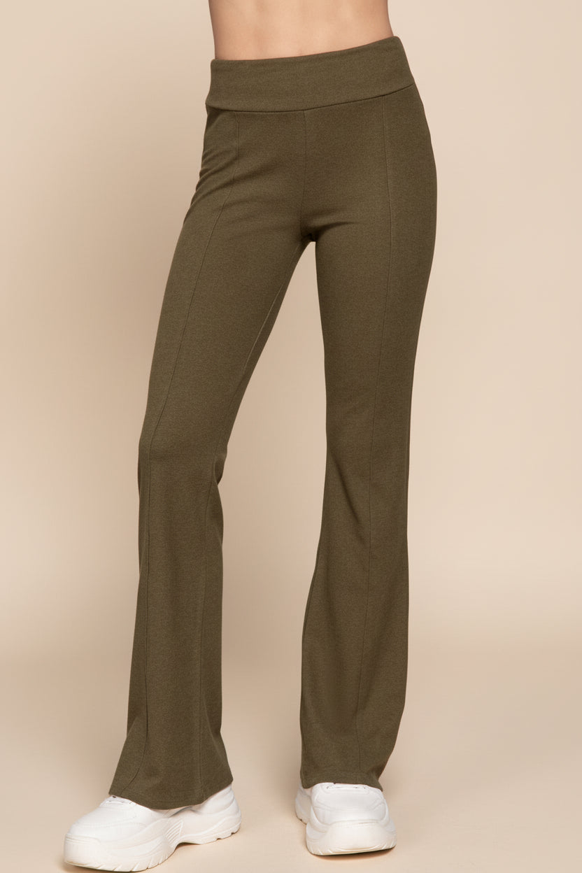 Sierra Brushed Knit Semi-Flare Pants