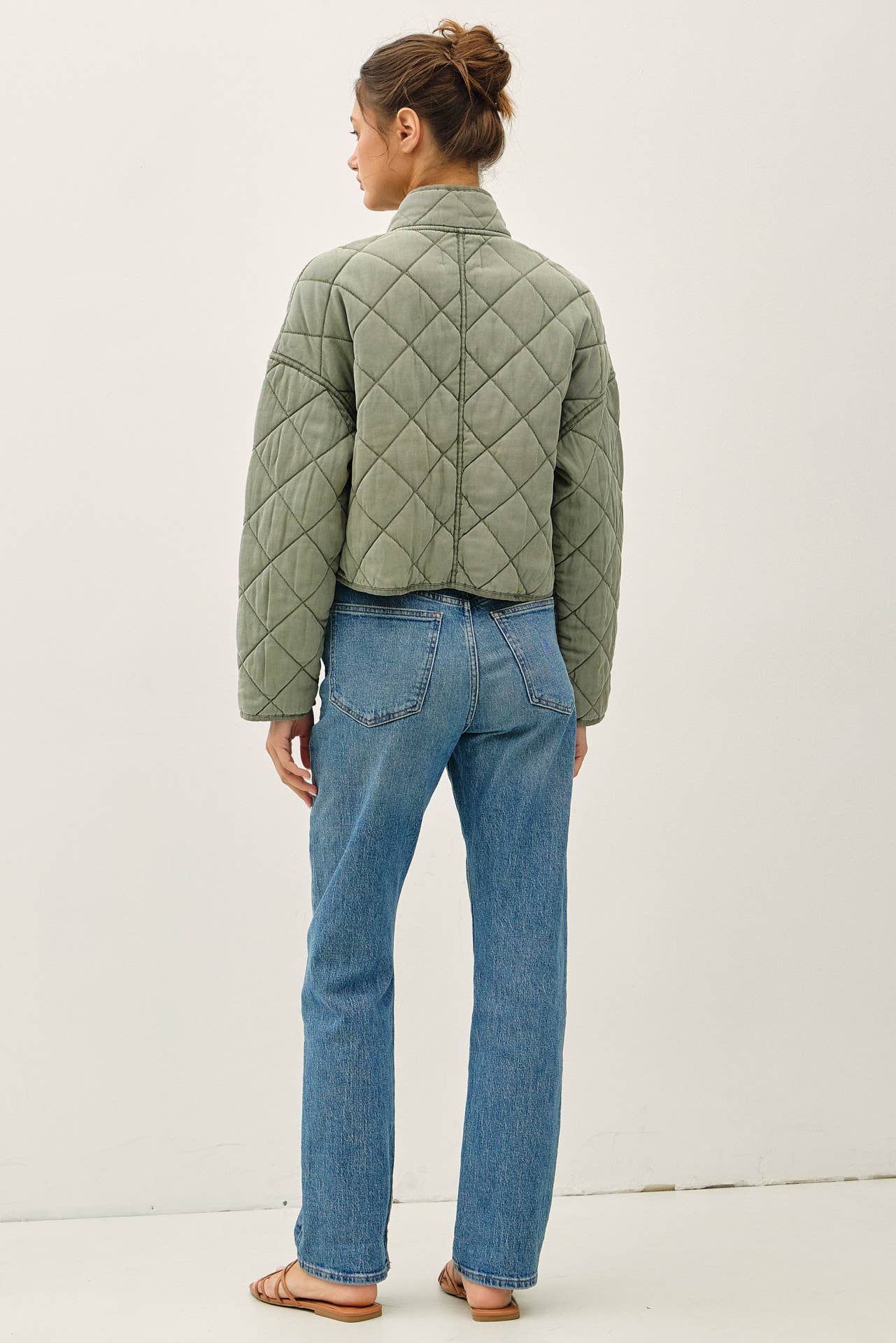 Lori Washed Quilt Cropped Jacket