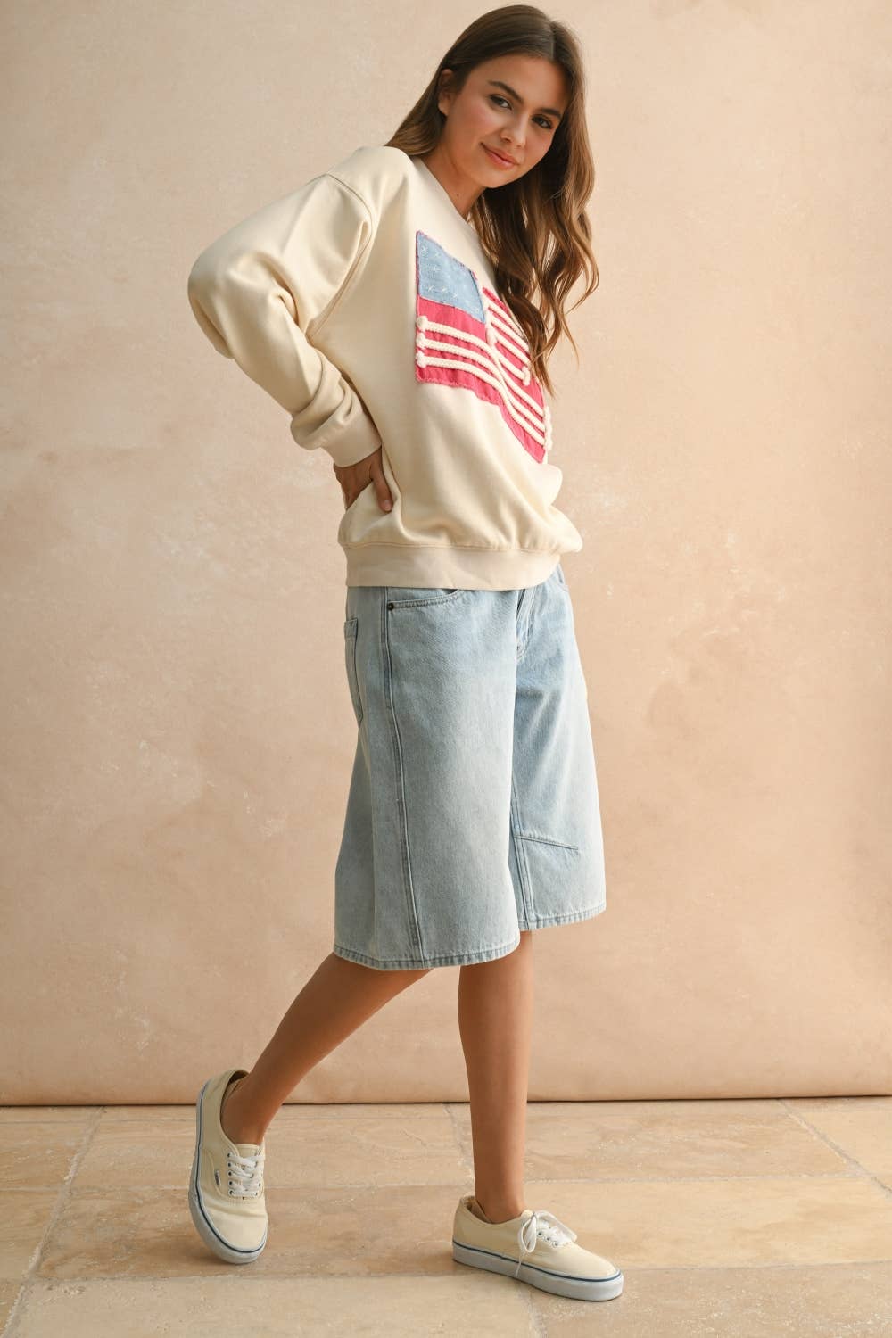 Flag Patch Sweatshirt