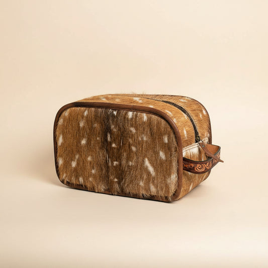 Breck Hair-On Cowhide Jewelry Bag