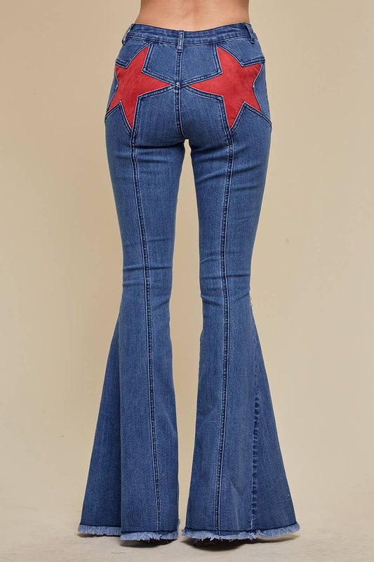 Red Star Flare Jeans