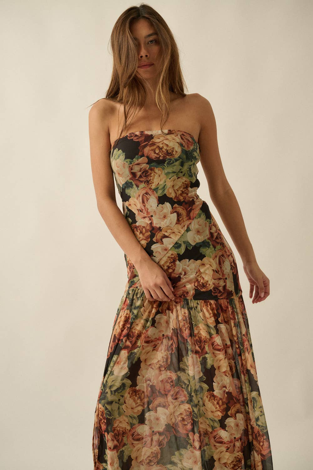 Bloom Mesh Maxi Dress
