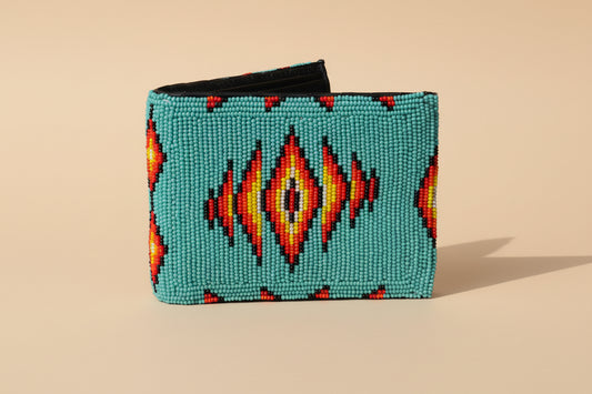 Handmade Beaded Bifold Wallet