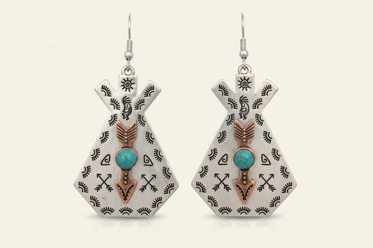 Native American Tepee Earrings