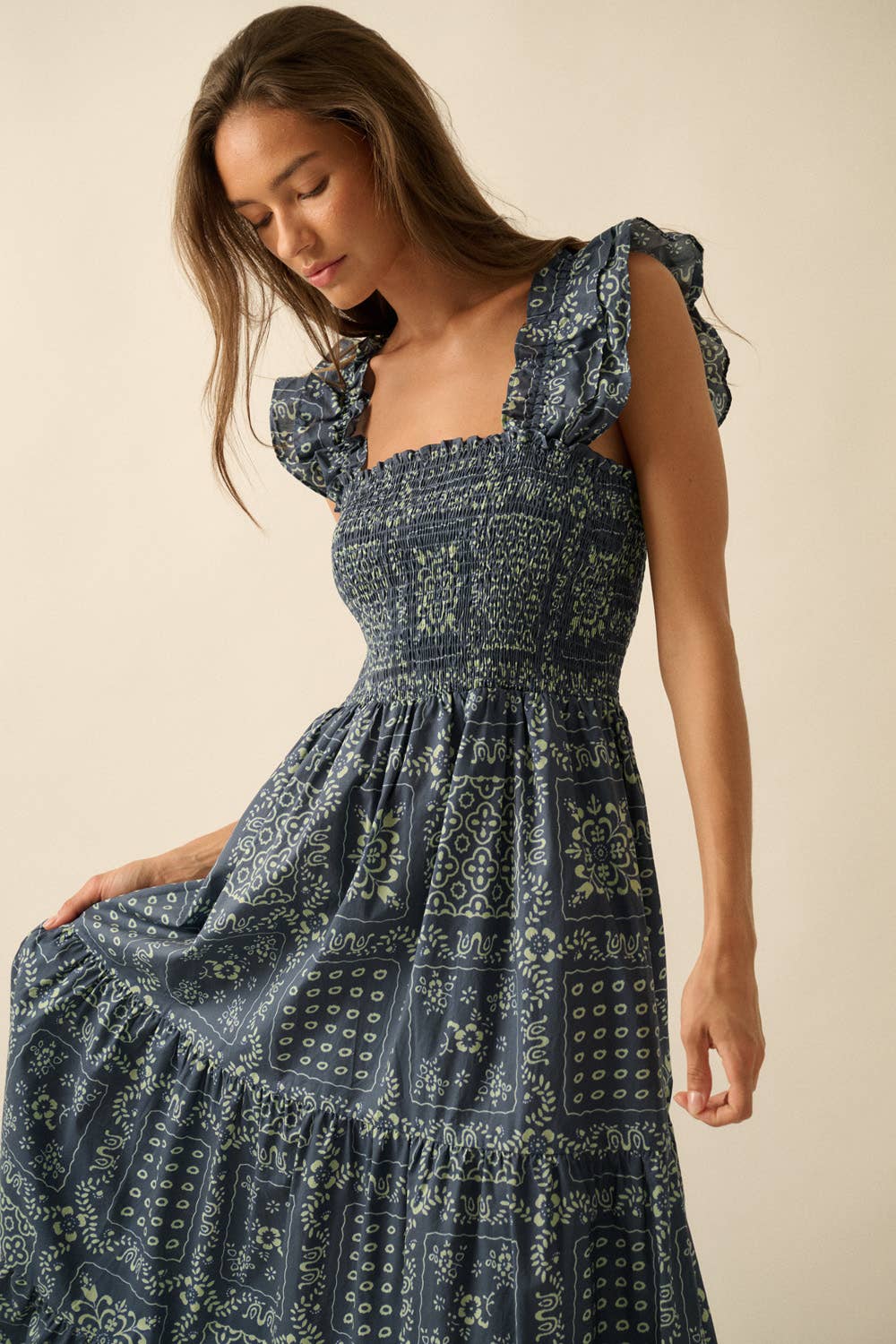 Floral Tiered Ruffle Dress