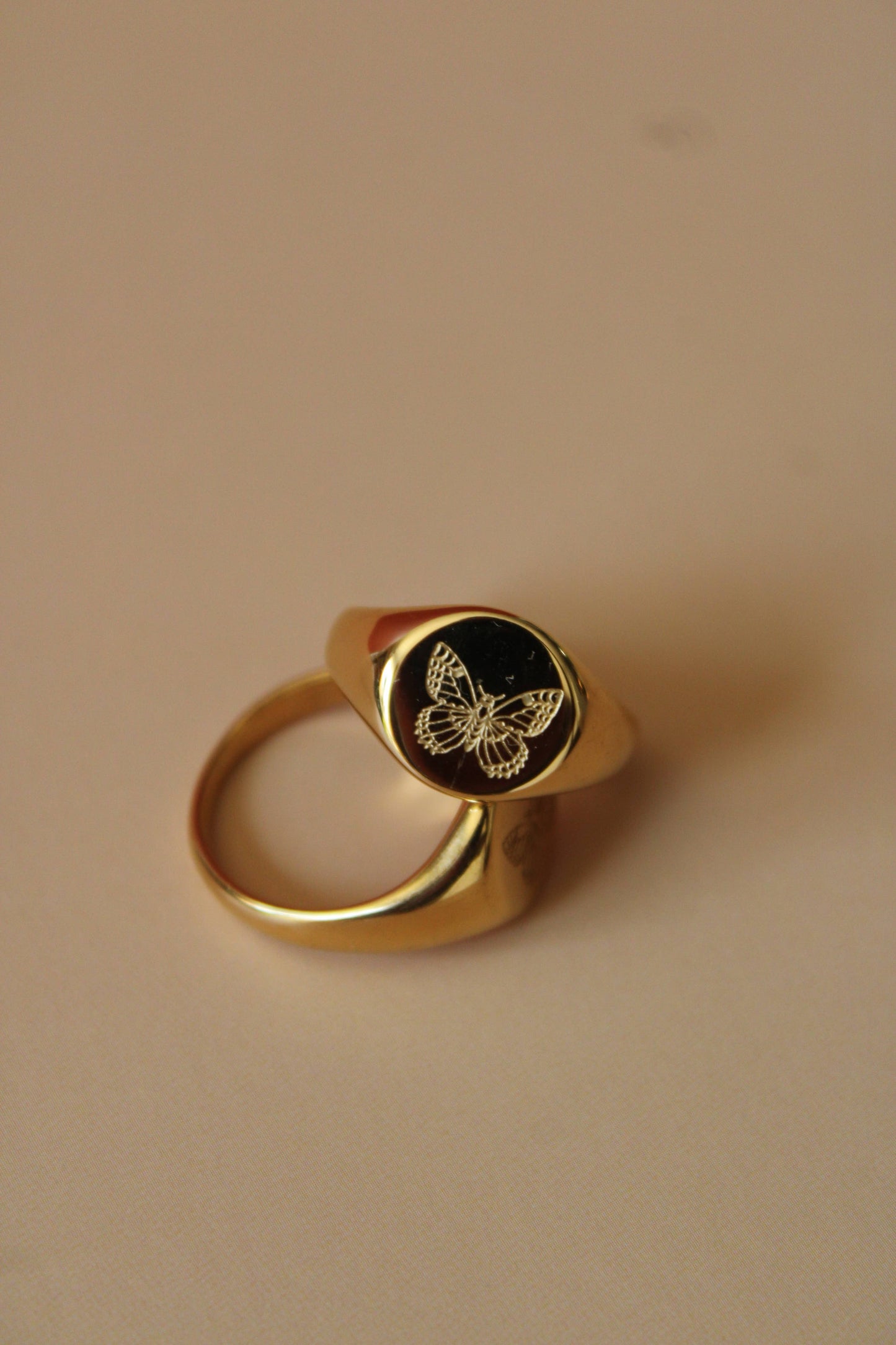 Butterfly Signet Ring