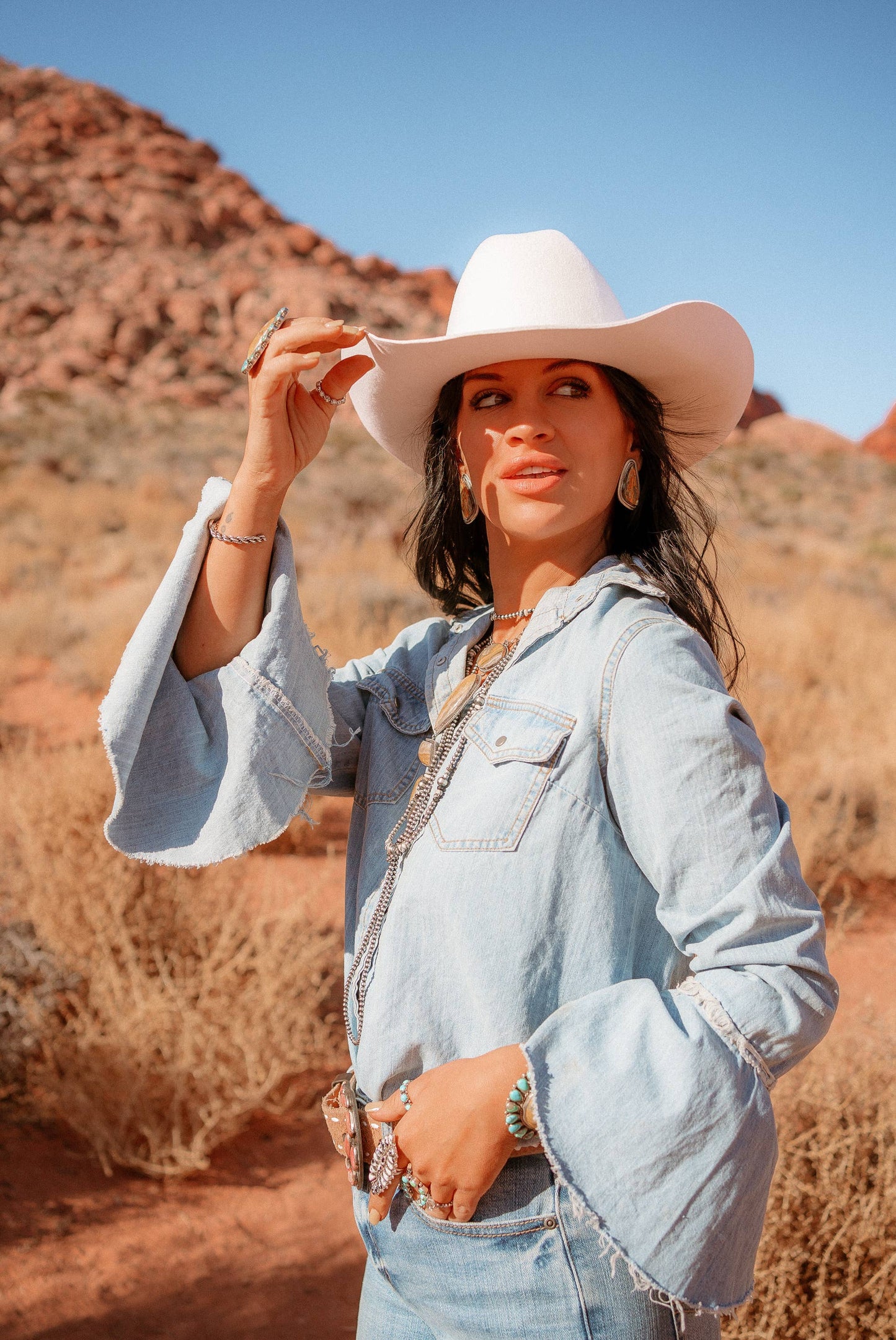 Wool Felt Western Cowboy Hat - Style Cattleman