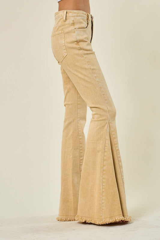 Acid Wash Flare Jeans