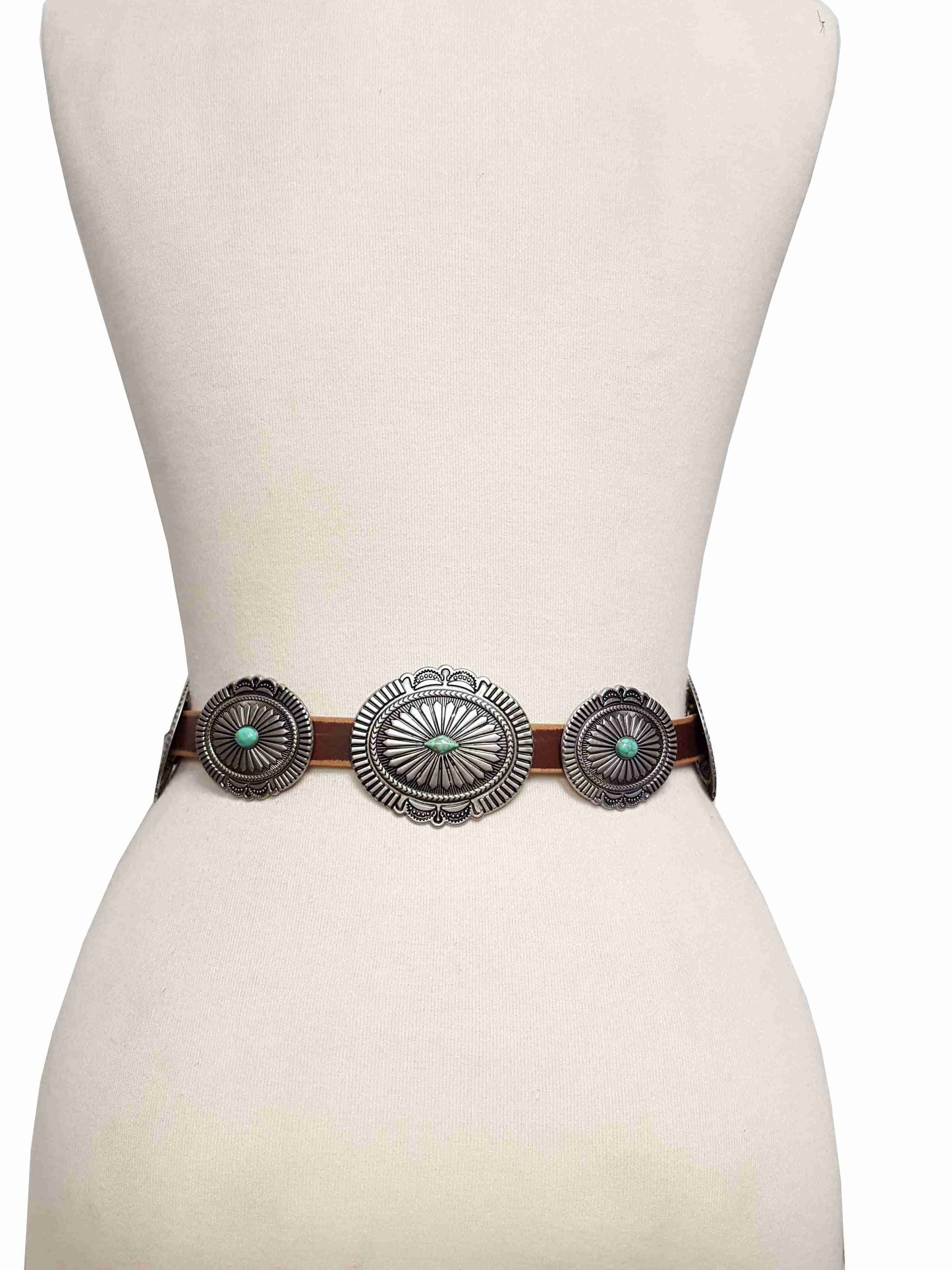 Fully Packed Turq Concho Belt