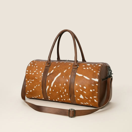 Axis Hair-On Leather Weekender Duffel